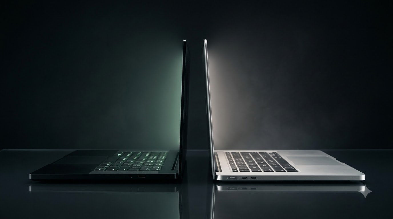 RTX Spark vs MacBook Pro laptops side by side in 2026